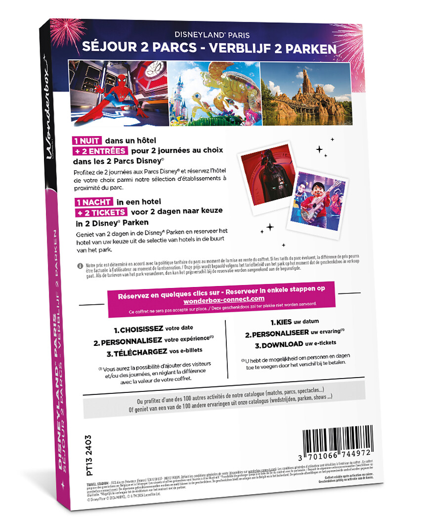 Disneyland Paris - 2 jours / 2 parcs / 1 nuit