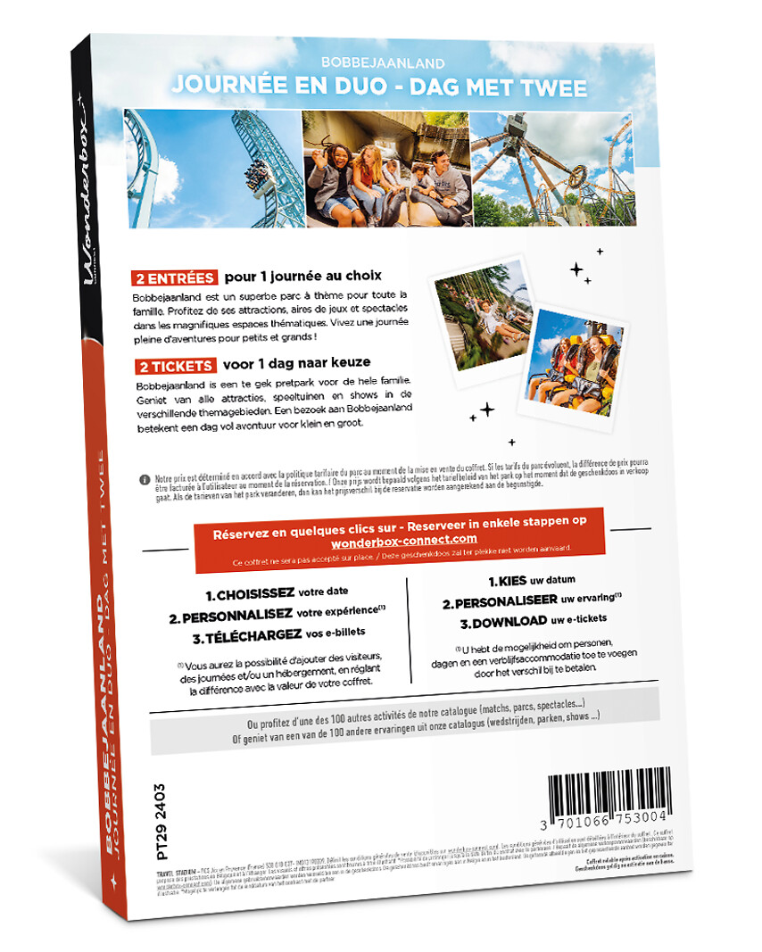 Bobbejaanland - 2 billets