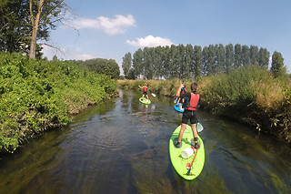 Een vaart met SUP voor 2 met Dijle Floats (regio Heverlee - Vlaams-Brabant)