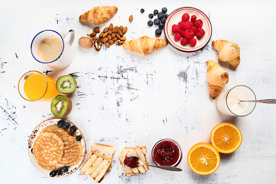 Petit déjeuner pétillant